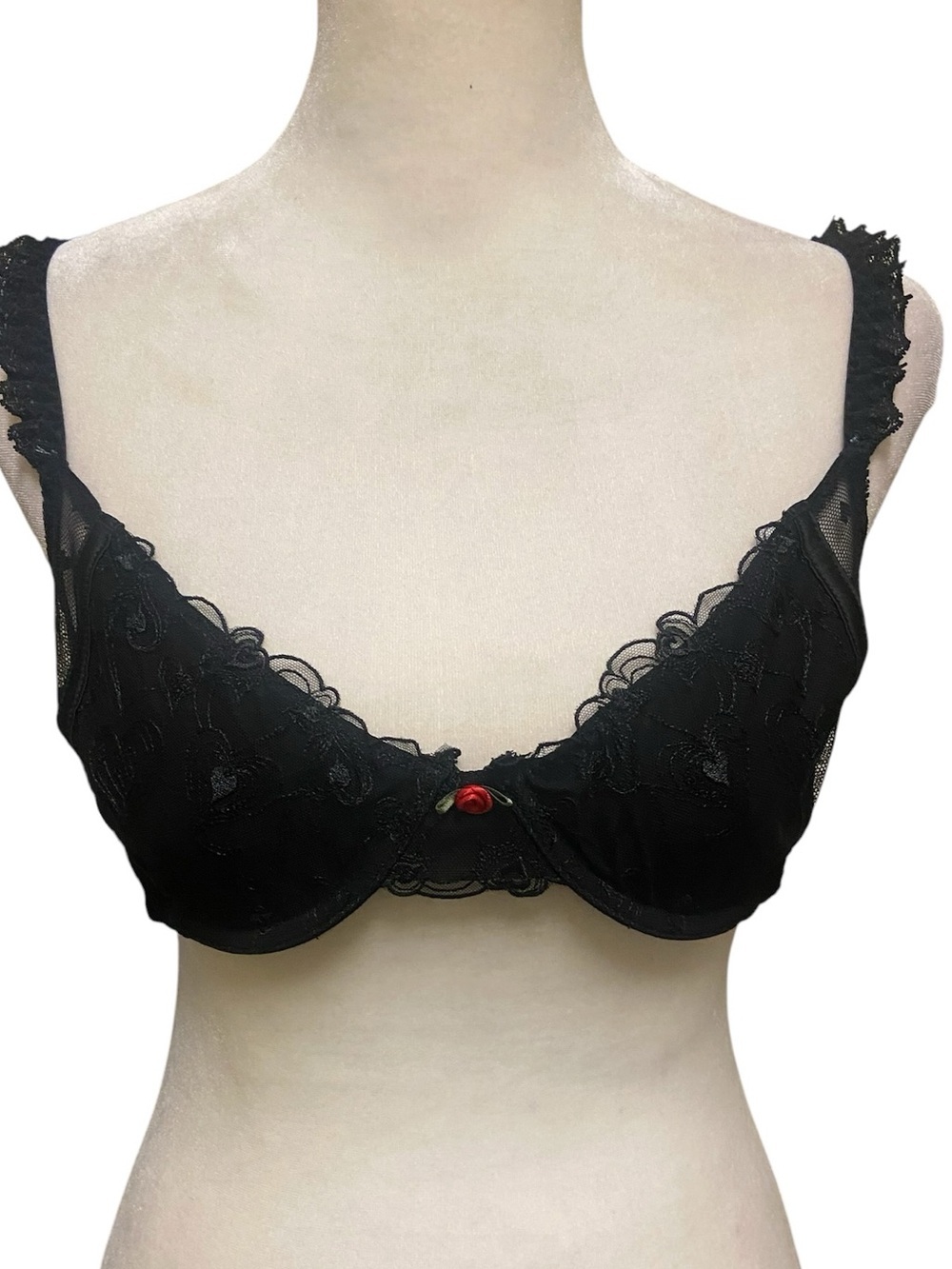 NWT Kat the Label Black Romeo Underwire Lace Bra Size Large Romantic Boudoir